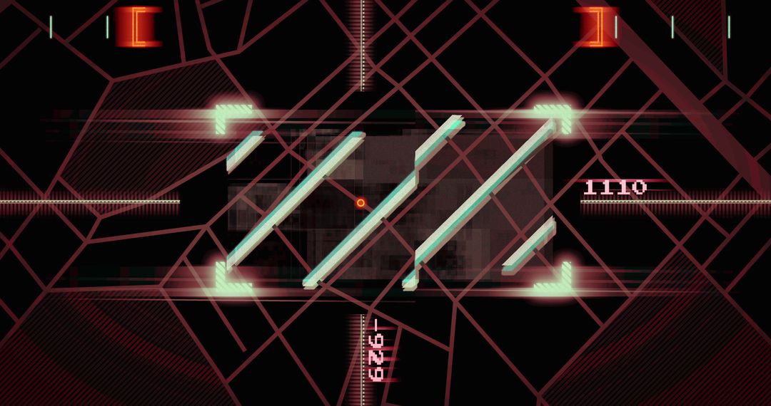 Futuristic Digital Interface with Abstract Network Lines