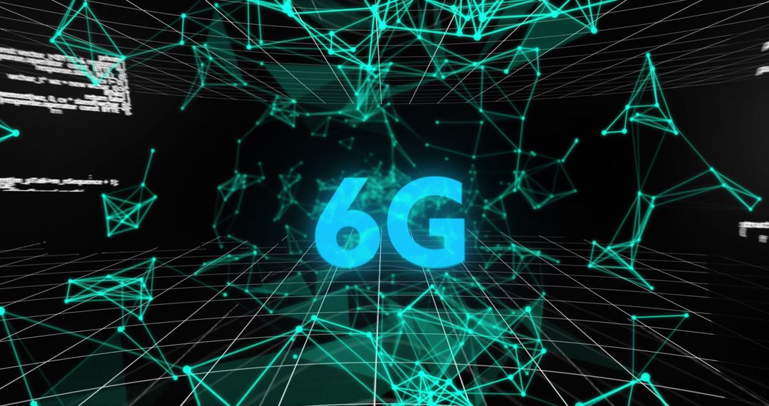 Futuristic 6G Network and Data Connections Digital Imagery