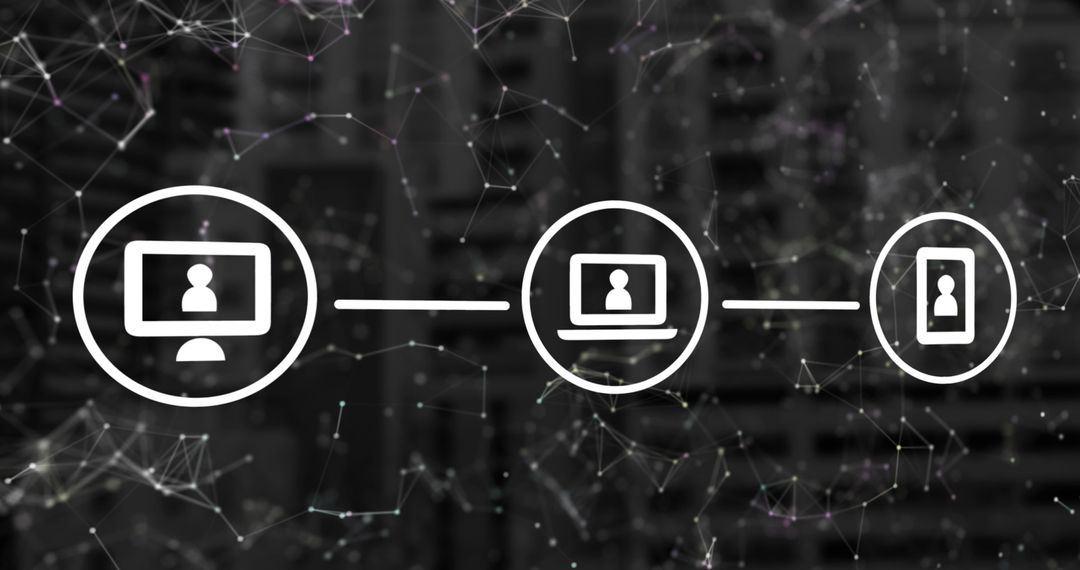 Abstract Digital Networking Concept with User Icons