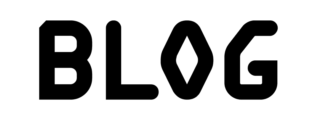 Bold Blog Text Sign on Transparent Background