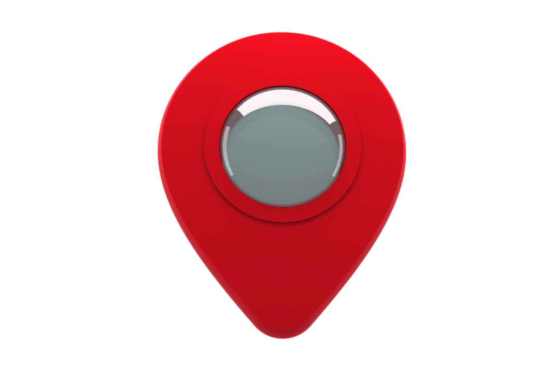 Transparent Red Map Pin Icon for Modern Information Graphics