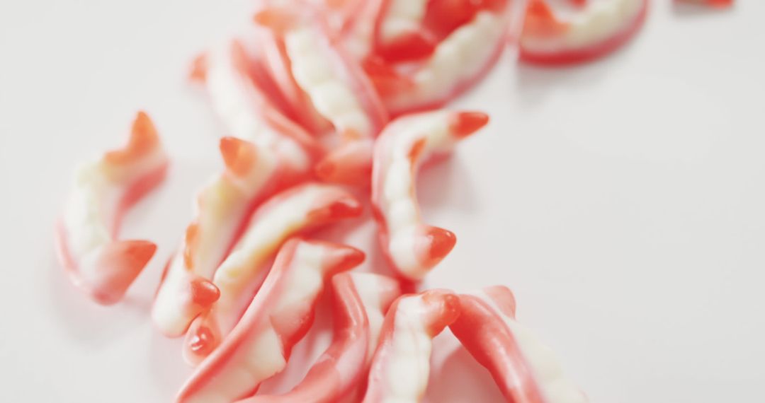 Spooky Red Gummy Teeth for Halloween Fun