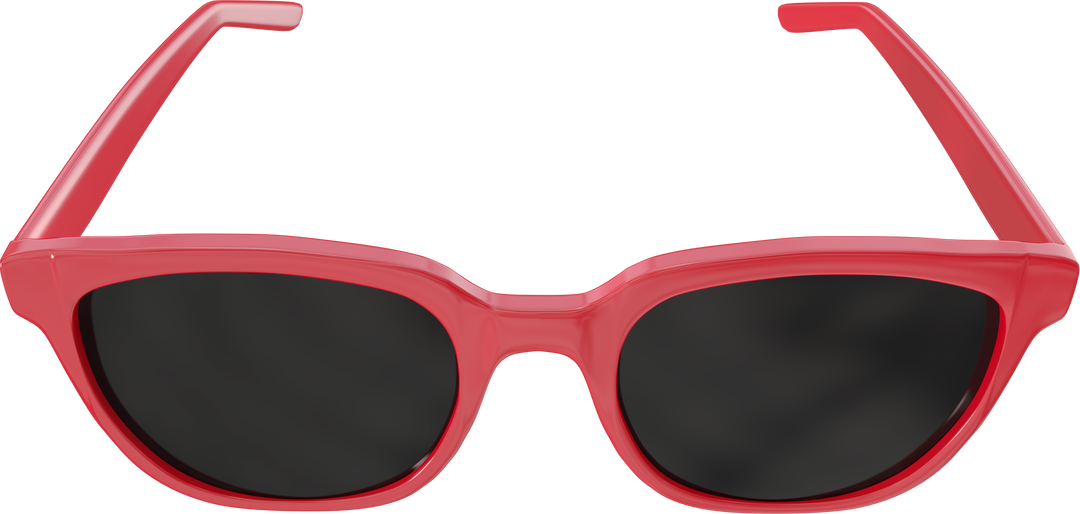 Stylish Red Sunglasses with Black Lenses on Transparent Background - Download Free Stock Images Pikwizard.com