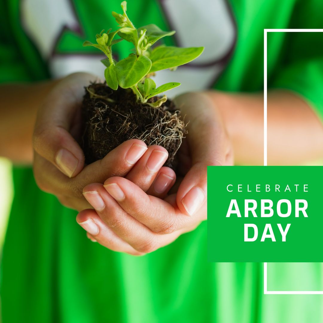 Caucasian Woman Holding Seedling for Arbor Day Celebration - Download Free Stock Templates Pikwizard.com