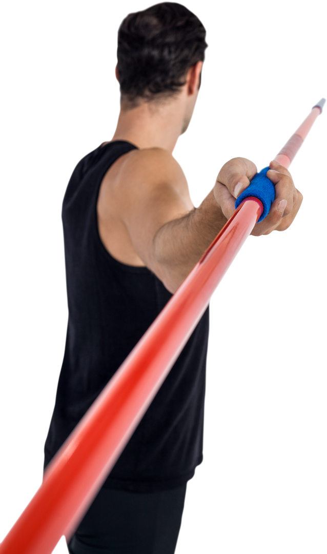 Transparent View of Athlete Holding Javelin - Download Free Stock Images Pikwizard.com