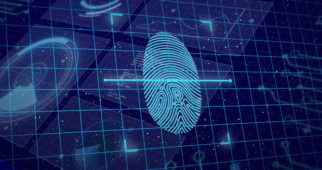 Digital Fingerprint on Holographic Blue Screen