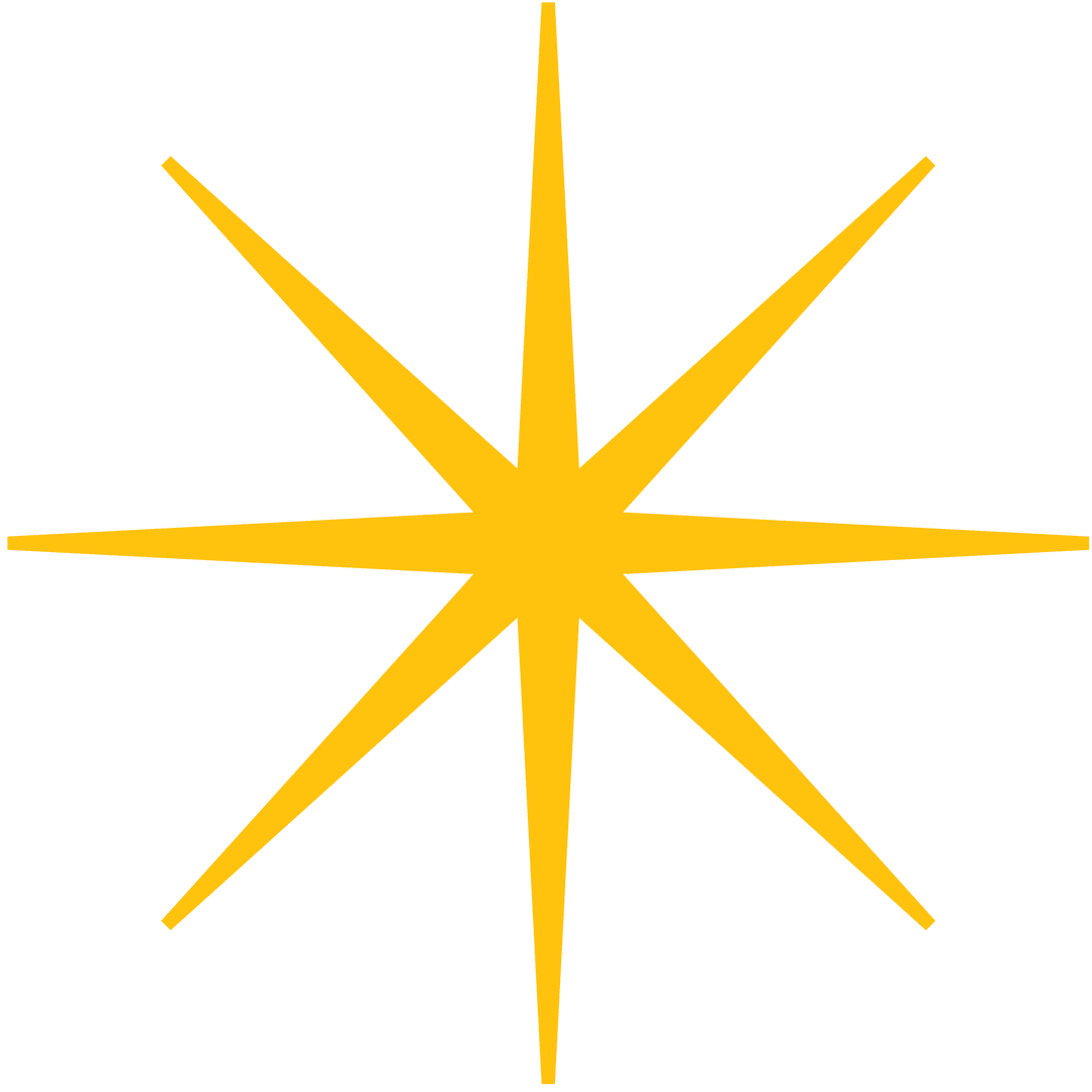 Yellow Star Outline on Transparent Background Illustrated