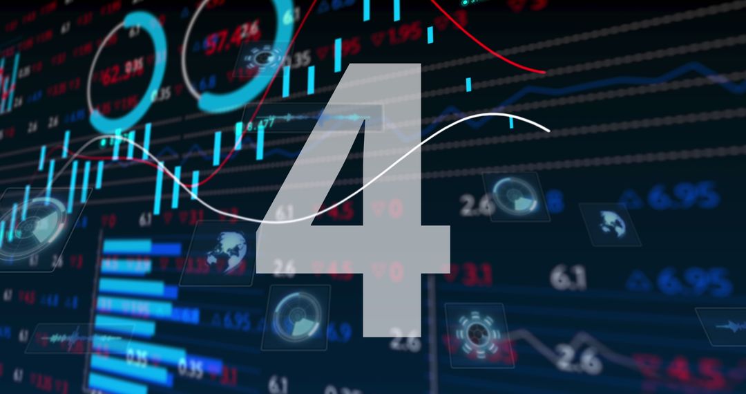 Animated Countdown with Stock Market Data Visuals