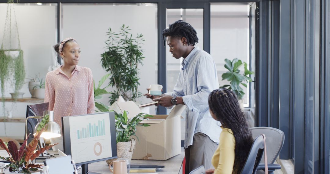 Diverse Team Explores Data Insights Together in Modern Office