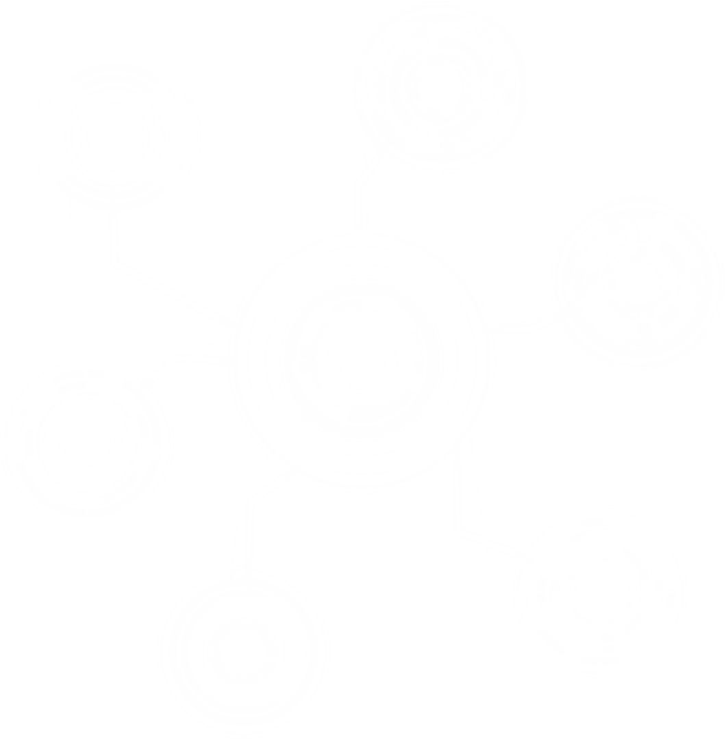 Futuristic Digital Circuit Symbol on Transparent Background