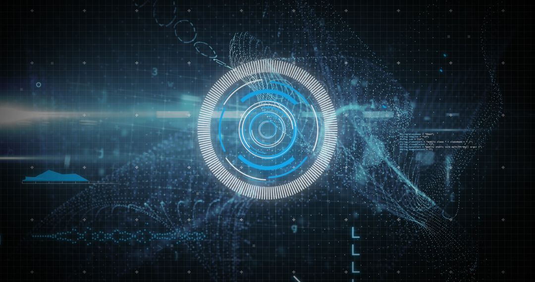 Futuristic Digital Interface with Data Network Connections