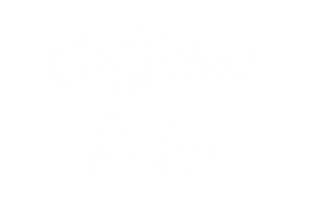 Stylish Caffeine Rules Text on Transparent Background