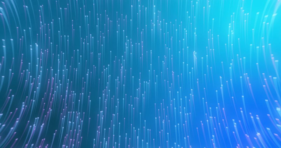 Glowing Light Trails in Circular Motion on Blue Background