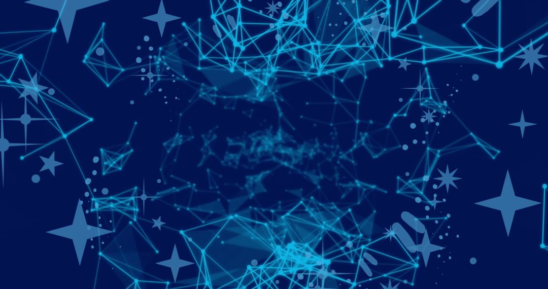 Futuristic Blue Digital Network Lines Abstract Background