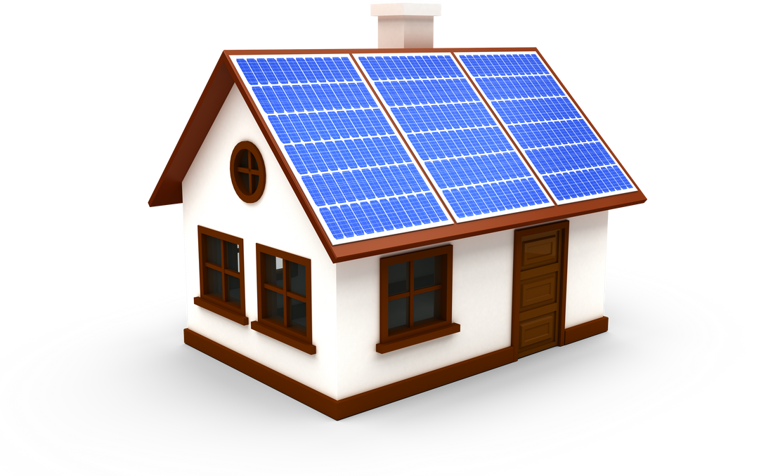 Transparent House with Solar Panels, Renewable Energy Symbol Vector - Download Free Stock Images Pikwizard.com