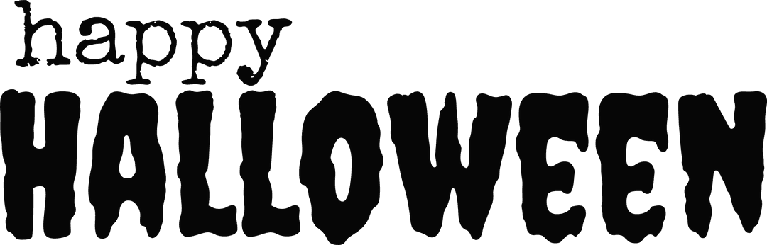 Happy Halloween Weights Text On Transparent Background