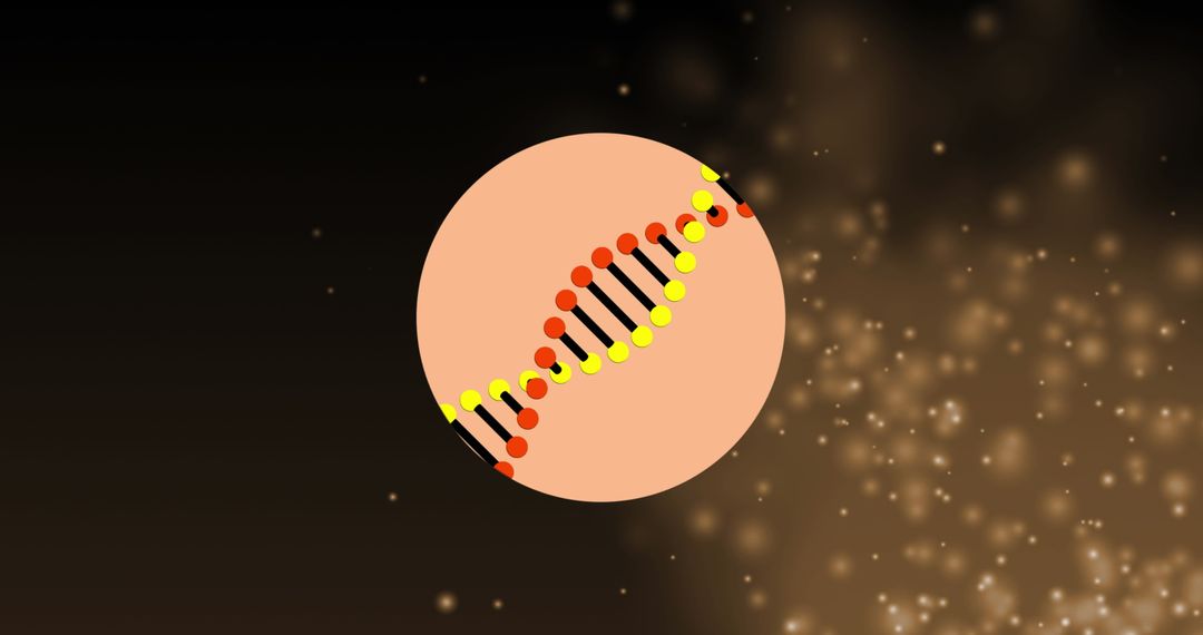 Rotating DNA Strand with Glowing Light Background