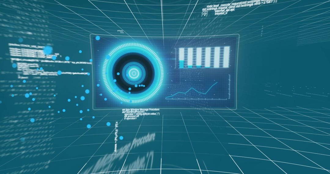 Digital Padlock with Futuristic Data Interface