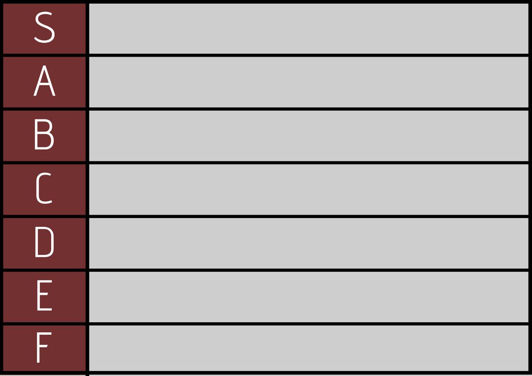 Editable S-F Tier List Template for Rankings and Categorization - Download Free Stock Templates Pikwizard.com