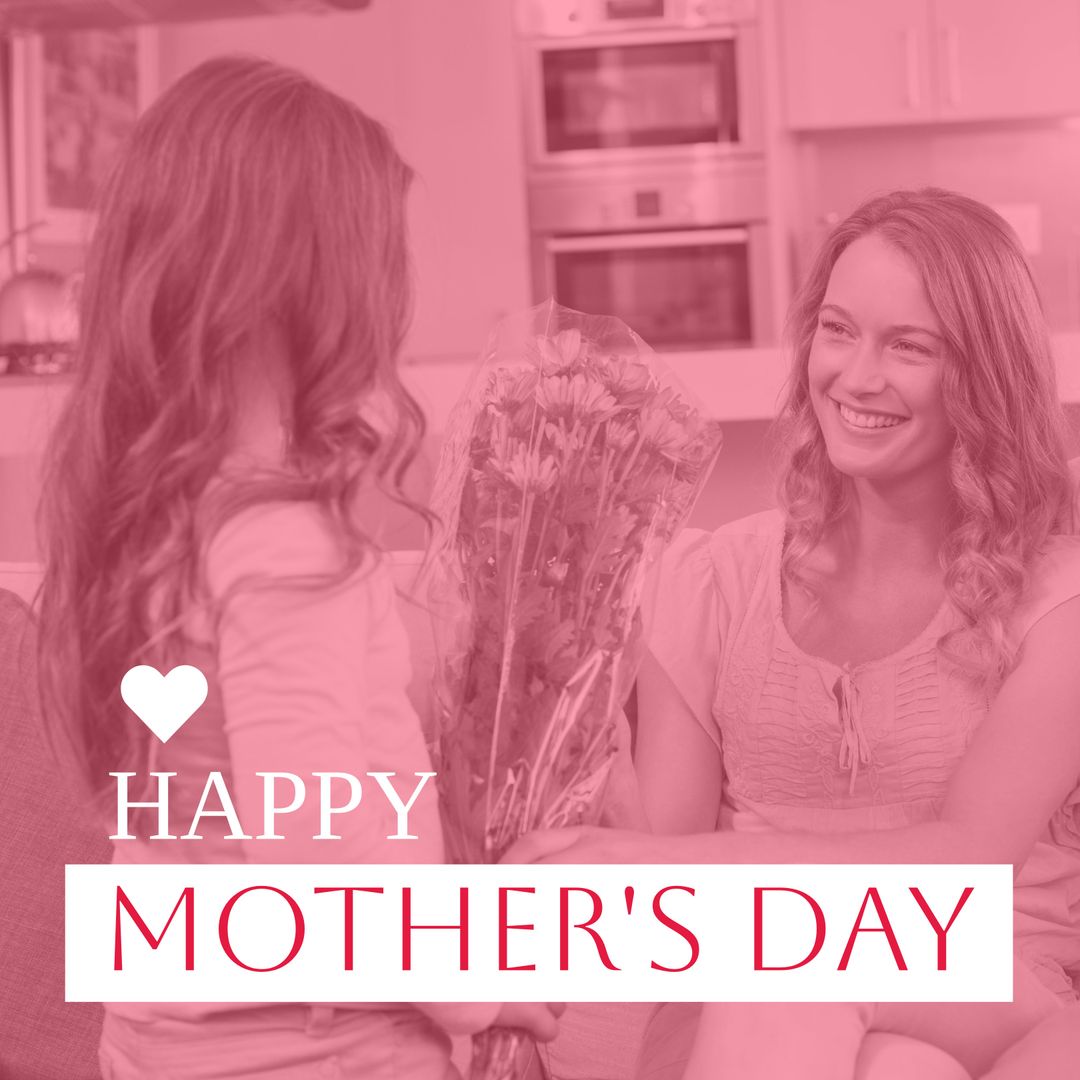 Happy Mother's Day Flowers Gift Card Design Concept