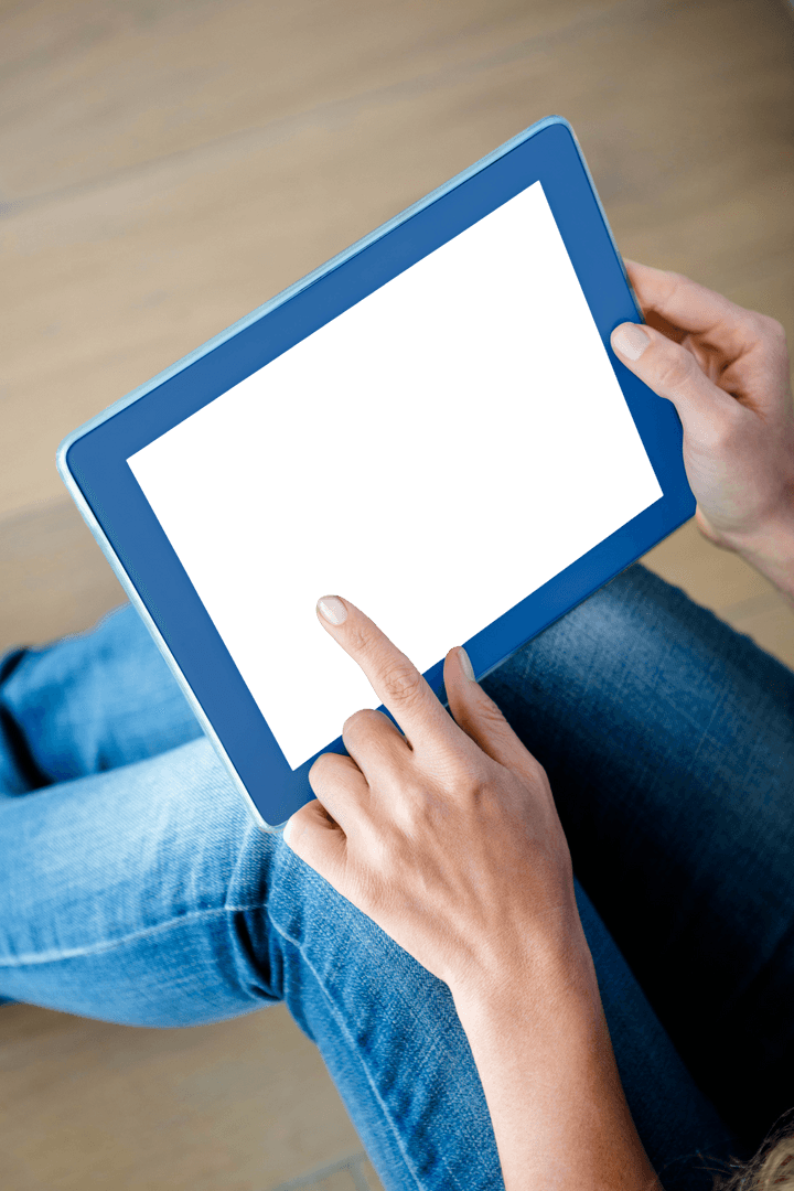 Transparent Tablet Interface with Hands Tapping Demonstration