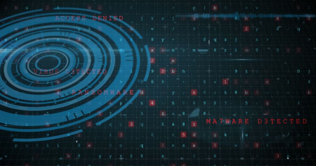 Digital Security Threats with Futuristic Data Interface