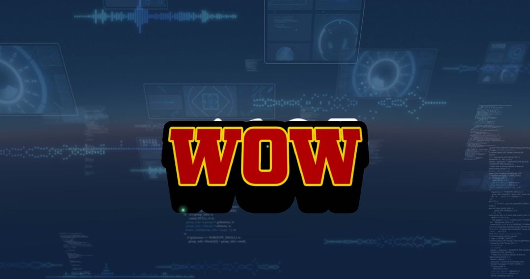 Digital Interface with WOW Text Featuring Data and Scanning