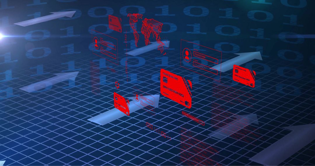 Digital Data Processing and Cyber Security Concept