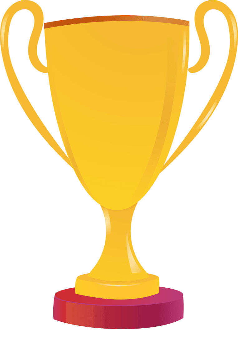Golden Trophy with Transparent Background Symbolizing Achievement