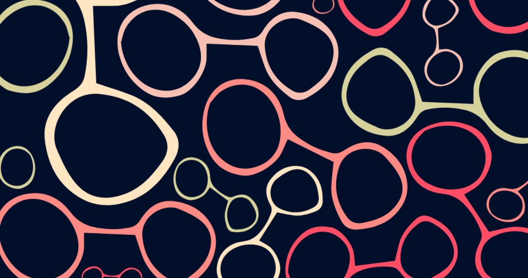Abstract Glasses Pattern Background with Bold Colors