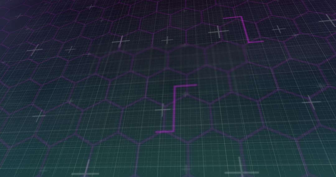 Futuristic Digital Grid with Geometric Patterns