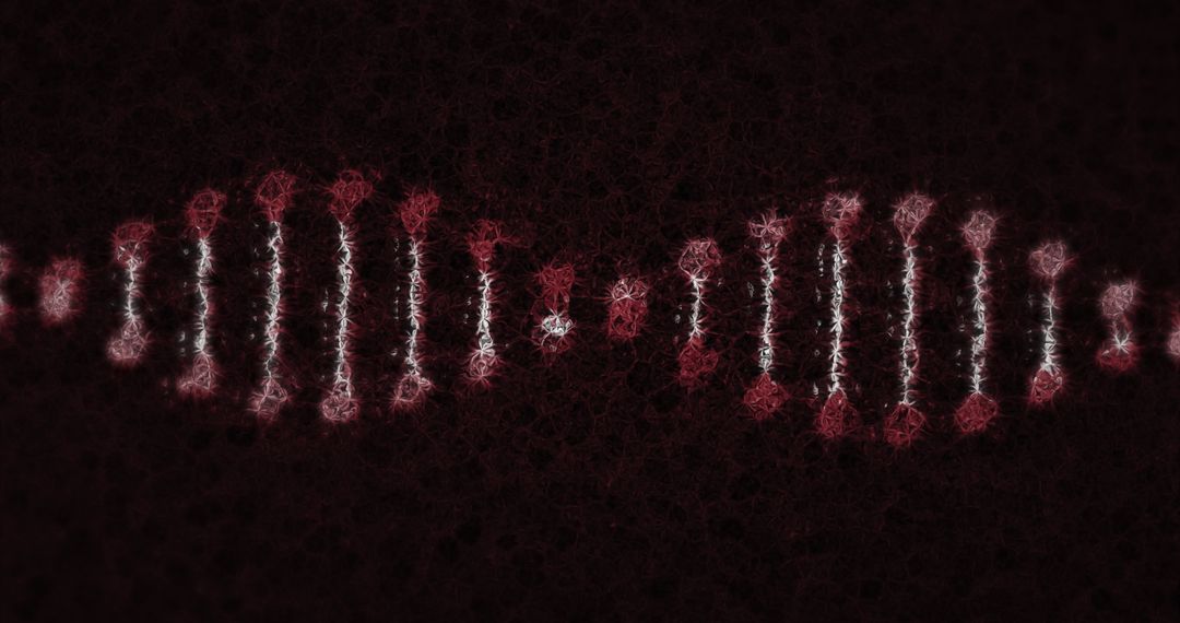Digital Representation of DNA Structure on Dark Background