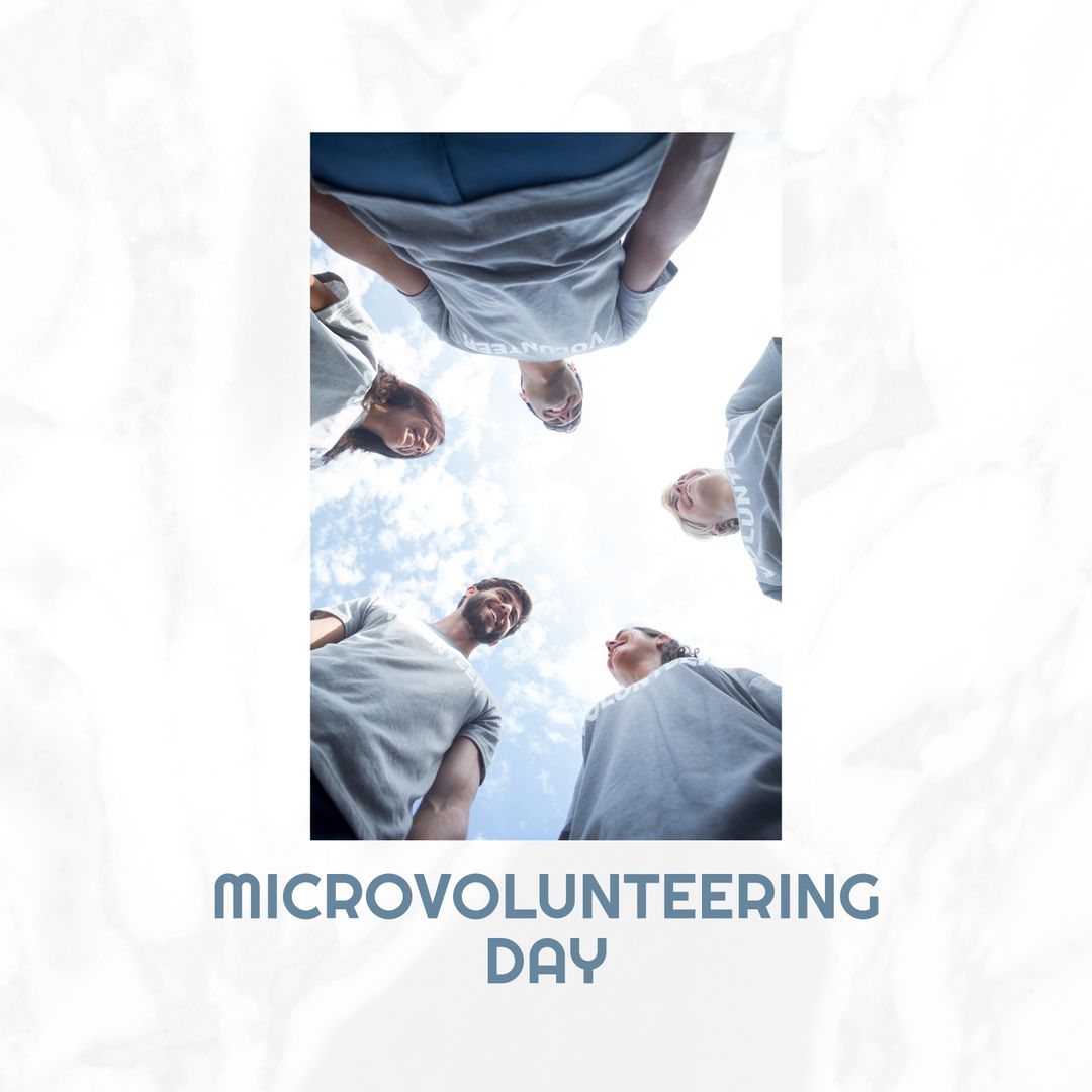 Diverse Volunteers Gathering for Microvolunteering Day