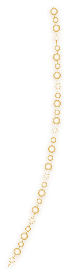 Transparent Light String with Glowing Round Bulbs and Stars