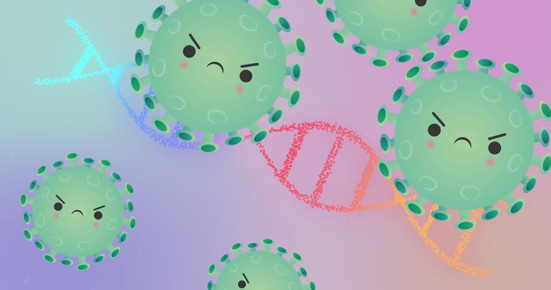 Angry Green Virus and DNA in Digital Abstract Space