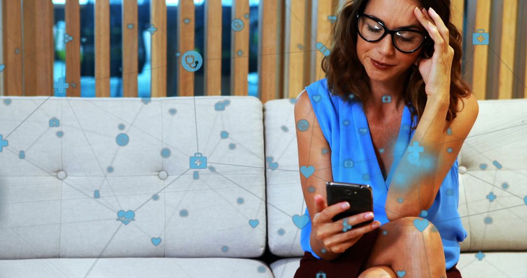 Caucasian Businesswoman Engaged with Digital Technology on Smartphone