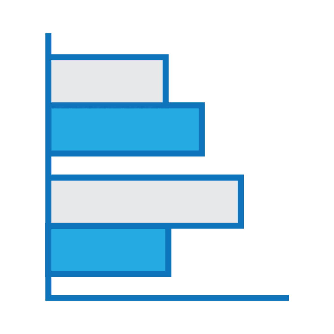 Blue Diagram with Copy Space on Transparent Background