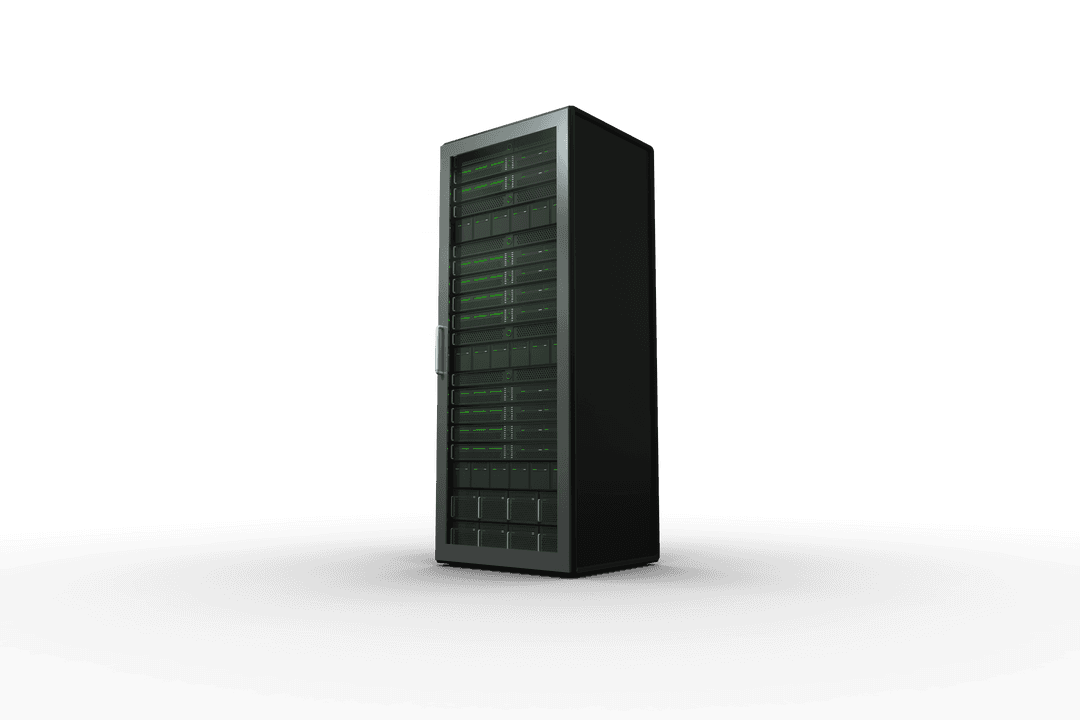 Transparent Computer Server with LED Lights and Glass Panel - Download Free Stock Images Pikwizard.com