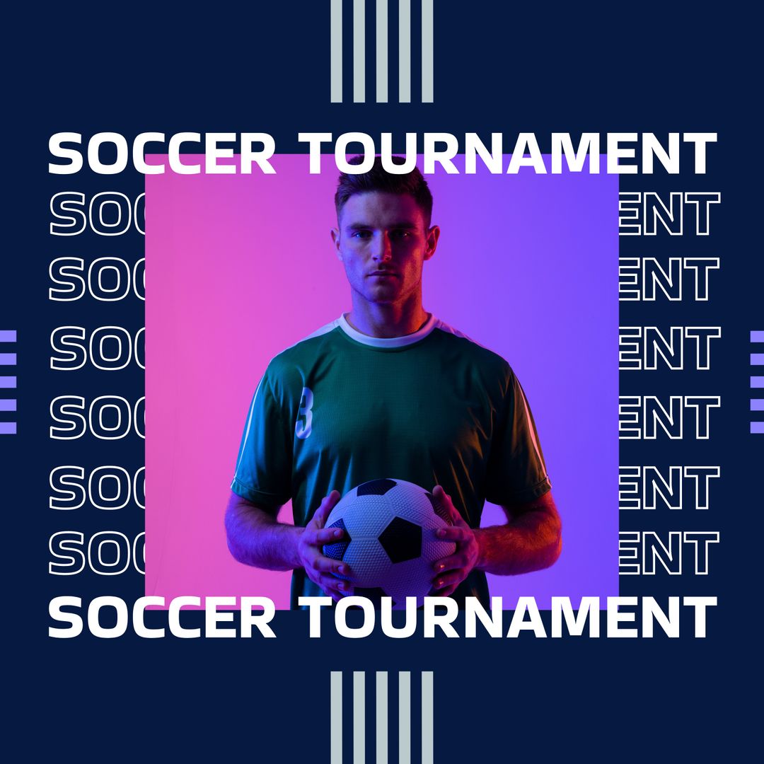 Soccer Tournament Celebration with Focused Player - Download Free Stock Templates Pikwizard.com