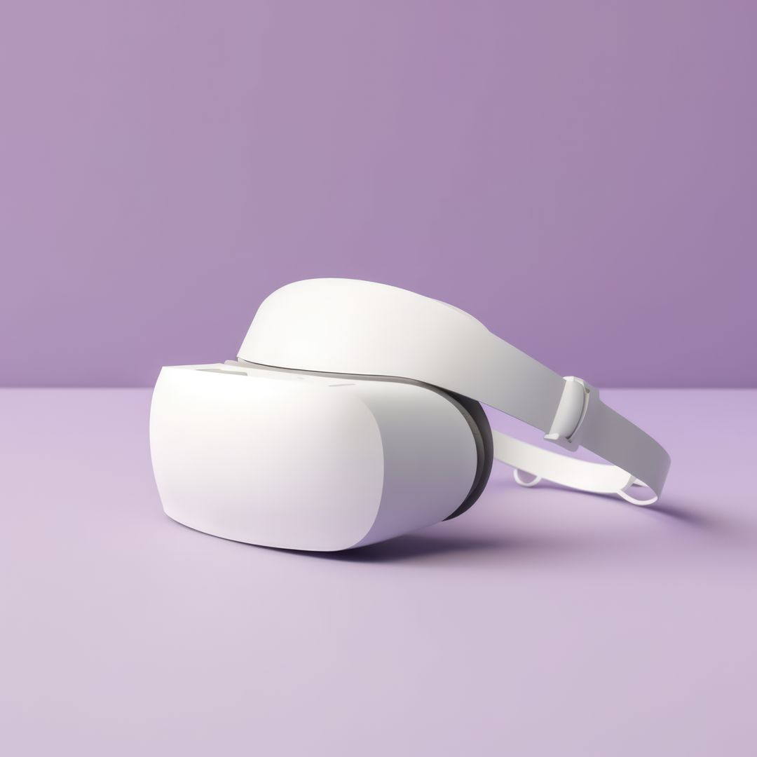 White vr headset on purple background with copy space, created using generative ai technology - Free Images, Stock Photos and Pictures on Pikwizard.com