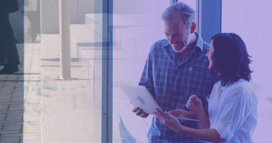 Innovative Business Collaboration in Modern Office Setting