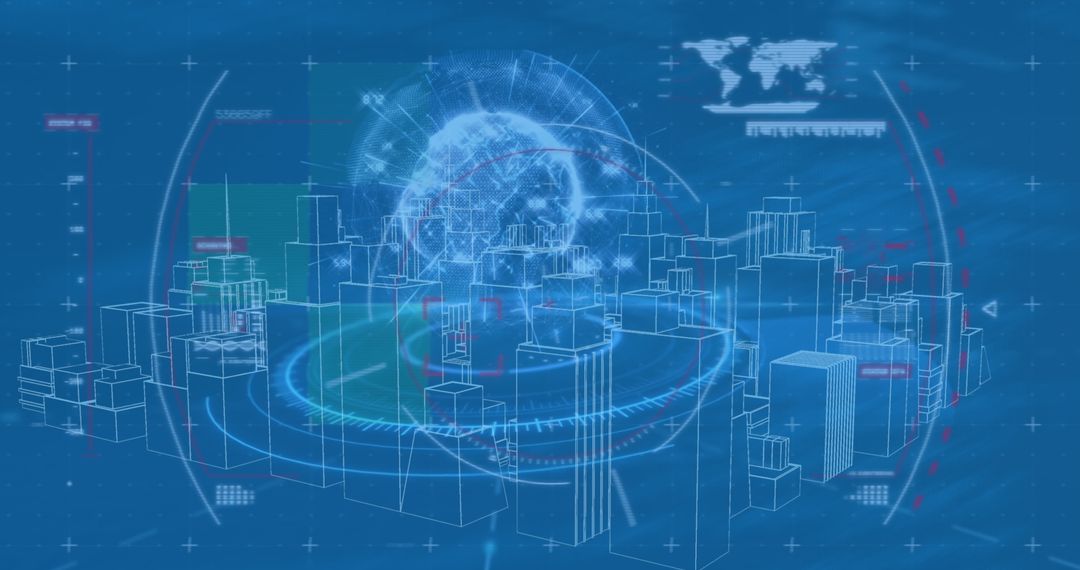 Digital City Concept with Global Data Interface