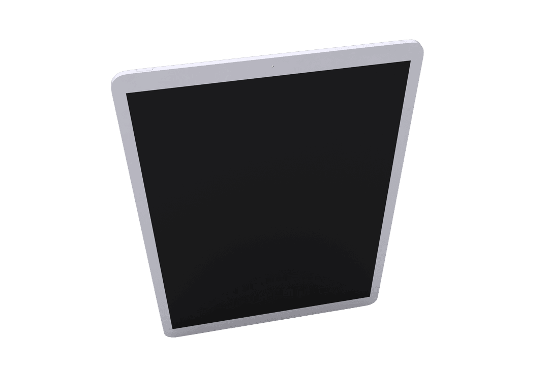 Transparent Tablet with Blank Screen