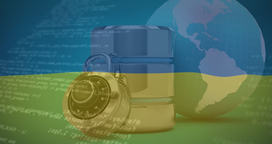 Data Security and Global Connectivity with Ukraine Theme