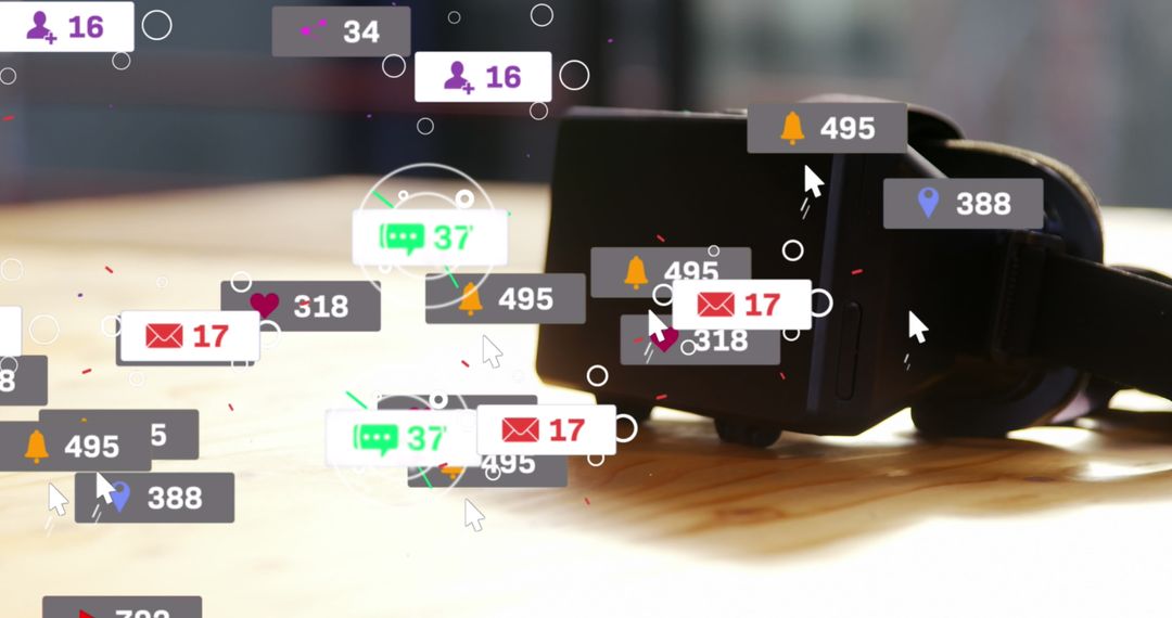 Smartwatch Receiving Multiple Notifications on Table