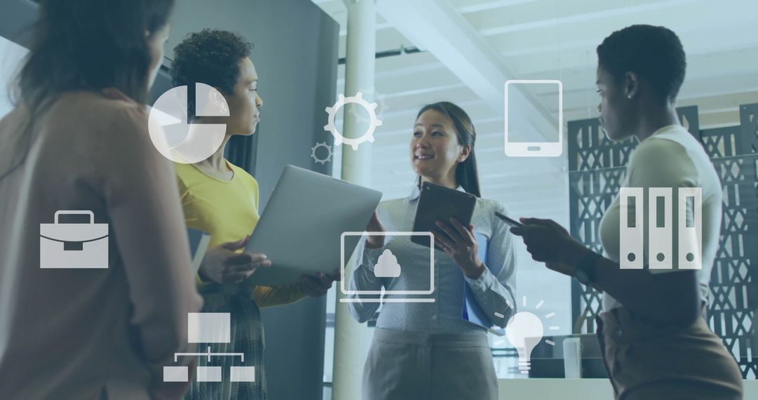 Diverse Business Team Discussing Financial Data Insights