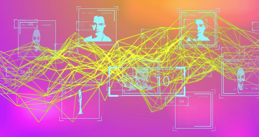 Abstract Social Media Interface with Geometric Networks