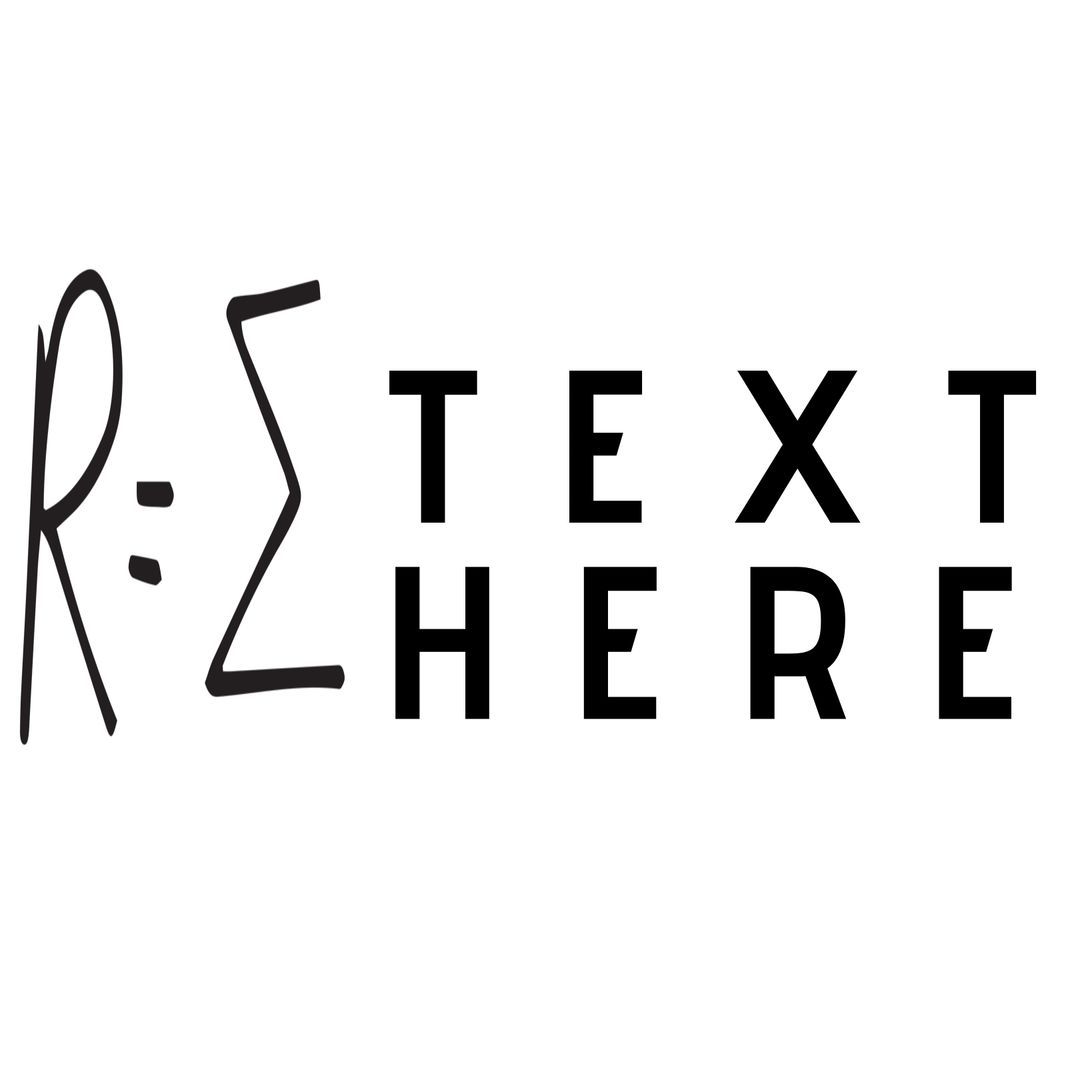 Minimalist Text Design on White Background