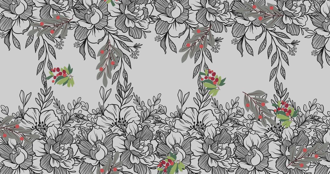 Hypnotic Motion Floral Pattern on Grey Background