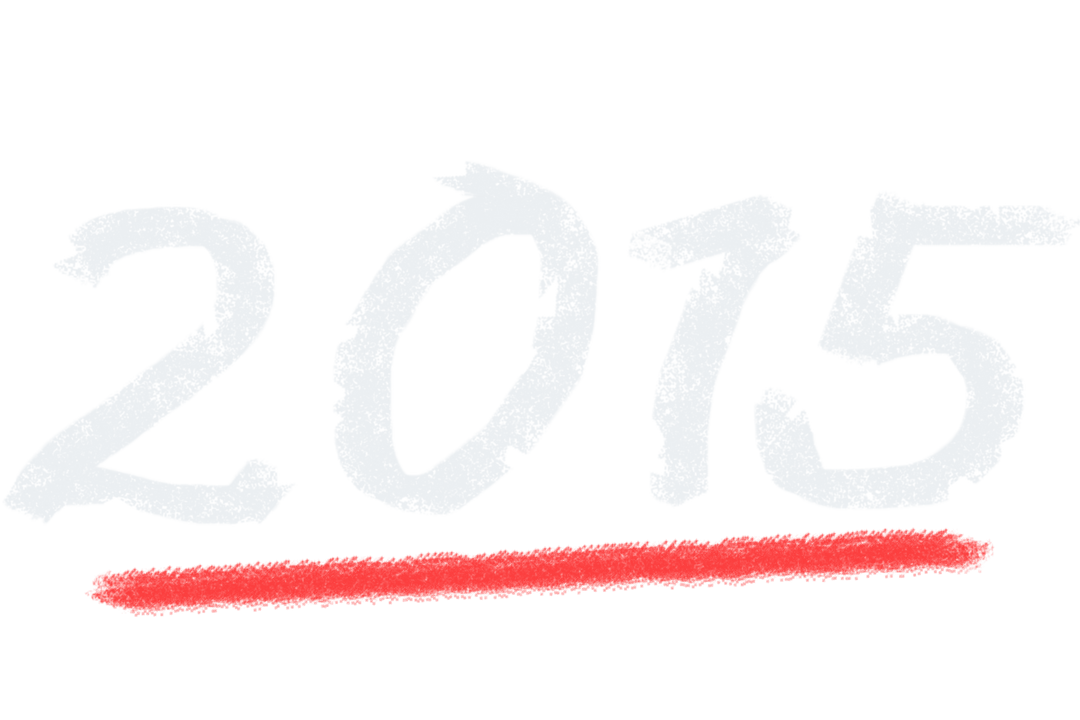 Dynamic 2015 Number with Red Underline on Transparent Background - Download Free Stock Images Pikwizard.com